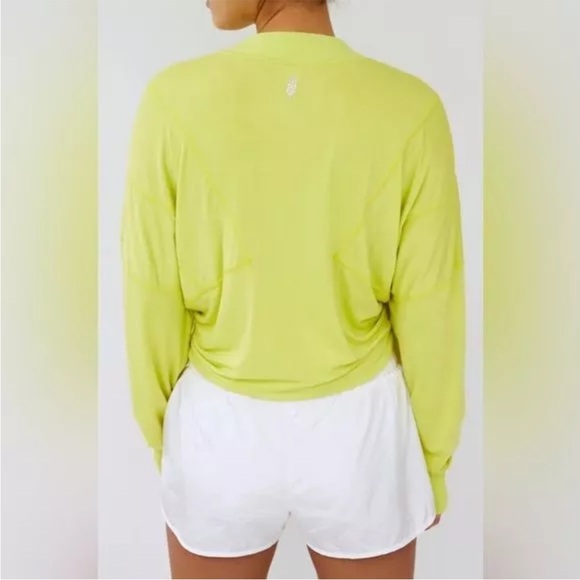 FP Movement by Free People Runner Up Long-Sleeve Size XS Color Neon Yellow - Picture 2 of 11